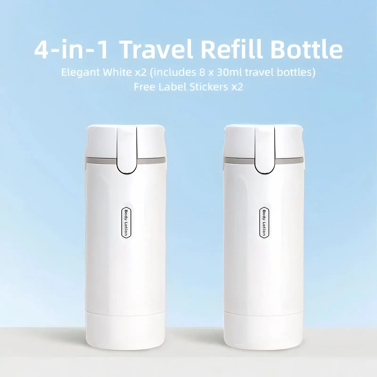 4-In-1 Travel Cosmetic Plastic Rectangle Mini Canister Set - 30Ml Tsa-Safe, Leak-Proof, Bpa-Free Refillable Silicone Squeeze Storage Bottles & Jars (4 Bottles) with Lock, Compact Lightweight Toiletry Organizer for Business Trips, Gyms, Makeup, Anti-Pressu