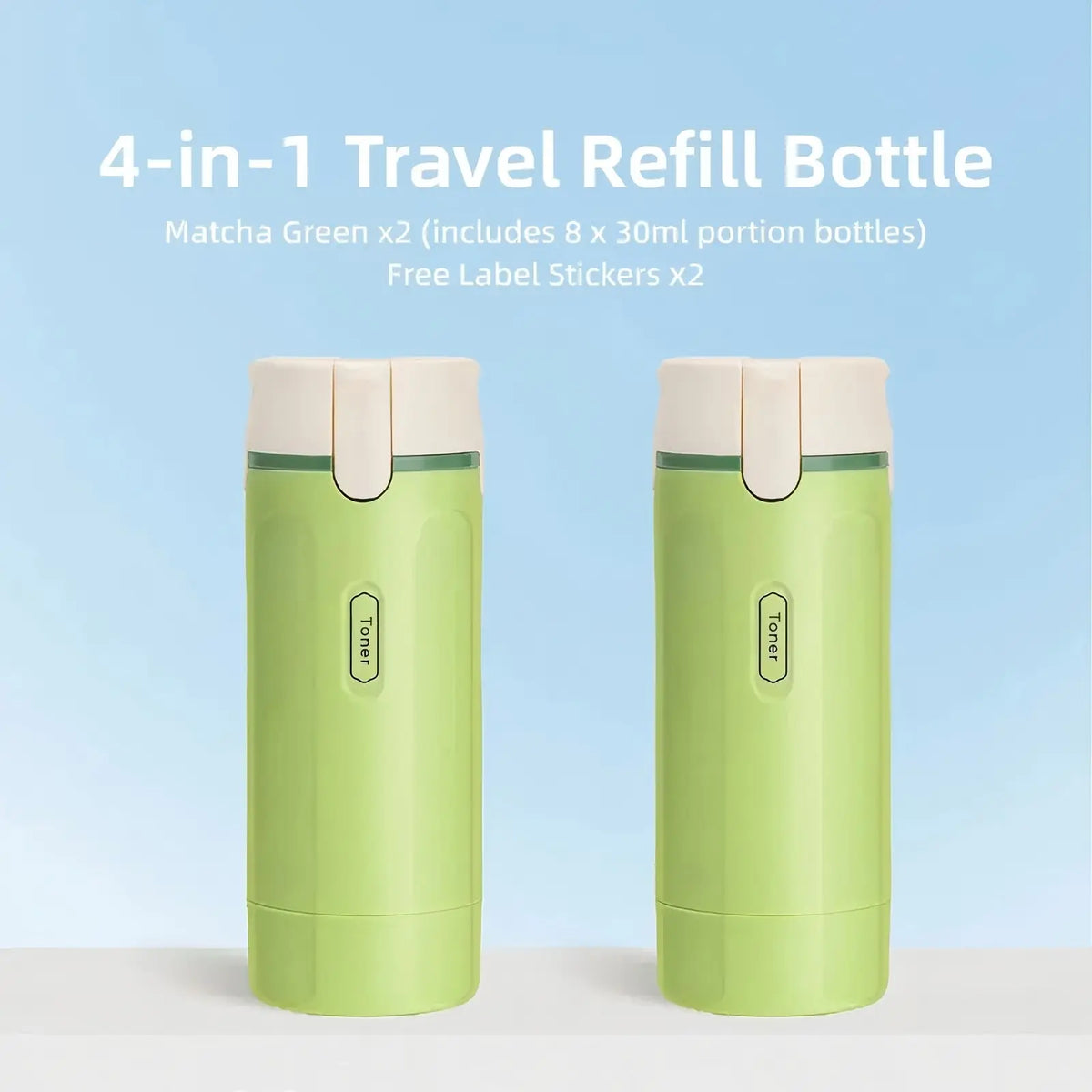 4-In-1 Travel Cosmetic Plastic Rectangle Mini Canister Set - 30Ml Tsa-Safe, Leak-Proof, Bpa-Free Refillable Silicone Squeeze Storage Bottles & Jars (4 Bottles) with Lock, Compact Lightweight Toiletry Organizer for Business Trips, Gyms, Makeup, Anti-Pressu